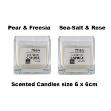 Scented Candle in Square Glass Container